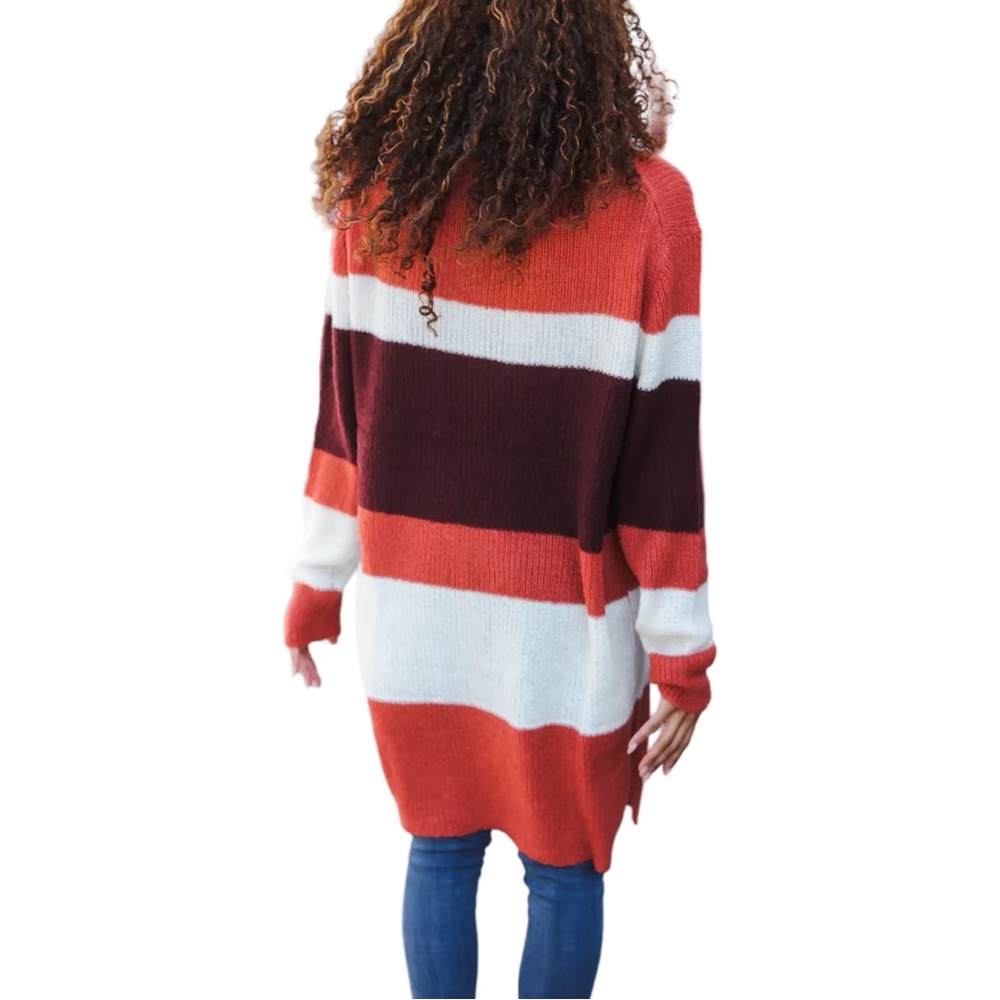 REBORN J RUST MULTI TUNIC SWEATER DRESS - Picture 3 of 4